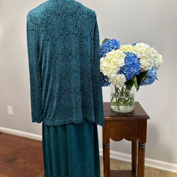 Coldwater Creek Teal Textured Fabric - Picture 8 of 8